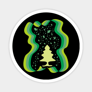 Evergreen Tree Illustration Magnet